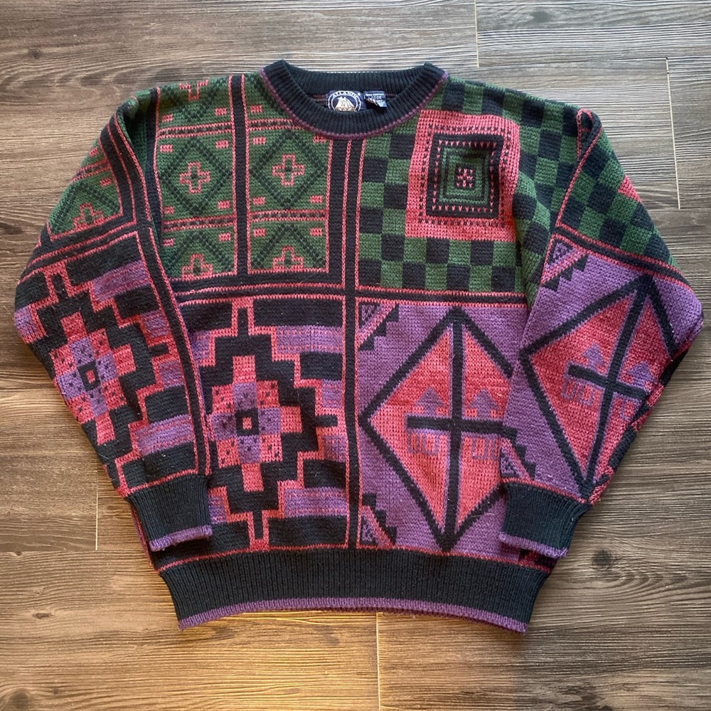 vintage patterned sweater